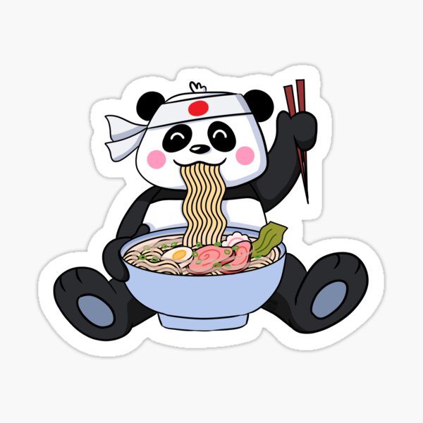 Japanese Ramen Panda Kawaii Cute Noodles Anime Sticker for Sale by  BandOfThePand