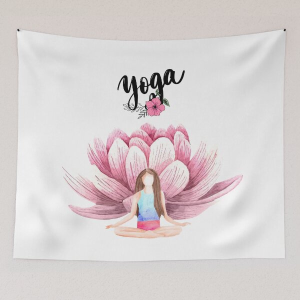 Item preview, Yoga Lady With Lotus Flower designed and sold by darknessjeff86.