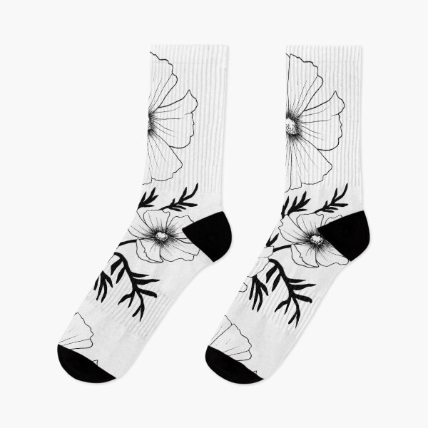 Item preview, Flowers trio with leaves Black line designed and sold by xalexiart.