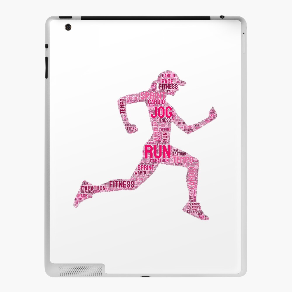 Marathon Runner Word Art Sticker for Sale by WordArtStudio