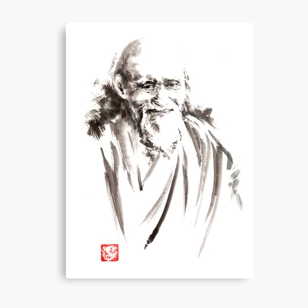Item preview, Morihei Ueshiba Sensei Aikido martial arts japan japanese master sum-e portrait founder designed and sold by Mariusz Szmerdt.