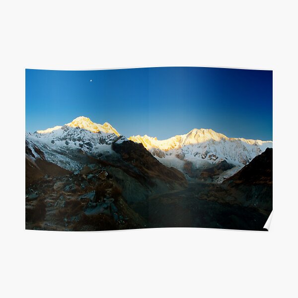 Pre dawn glow on Annapurna South. Poster