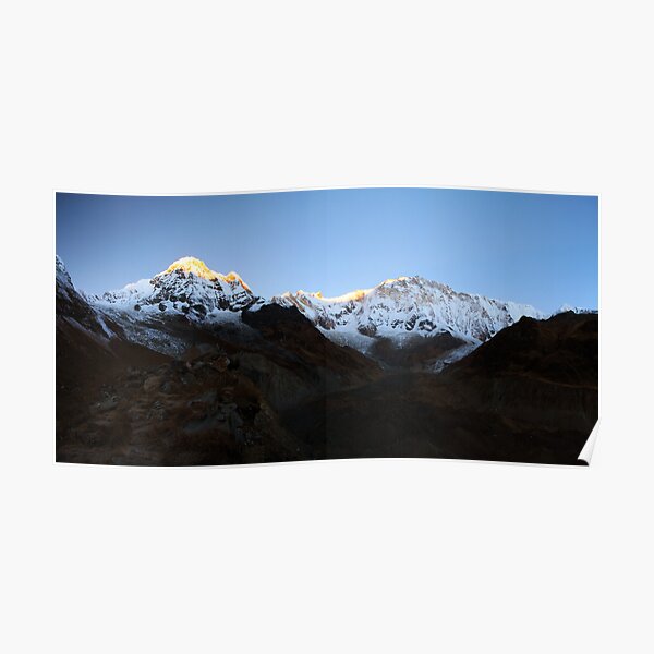 Pre dawn glow on Annapurna South. Poster