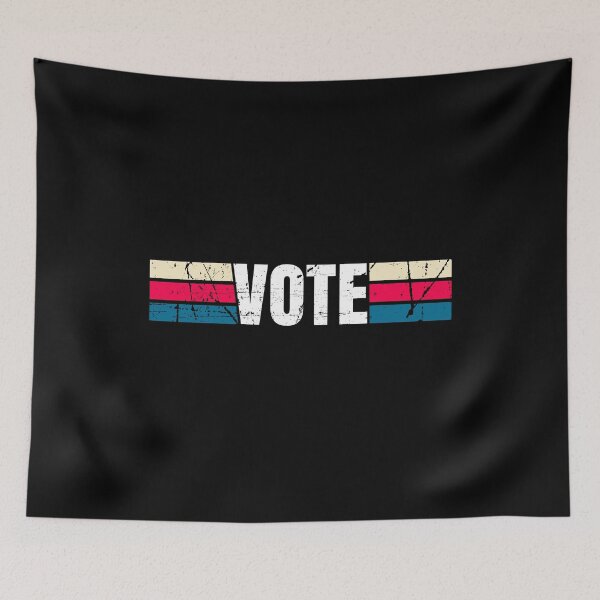 Item preview, VINTAGE VOTE Face Mask Black designed and sold by MagicBoutique.