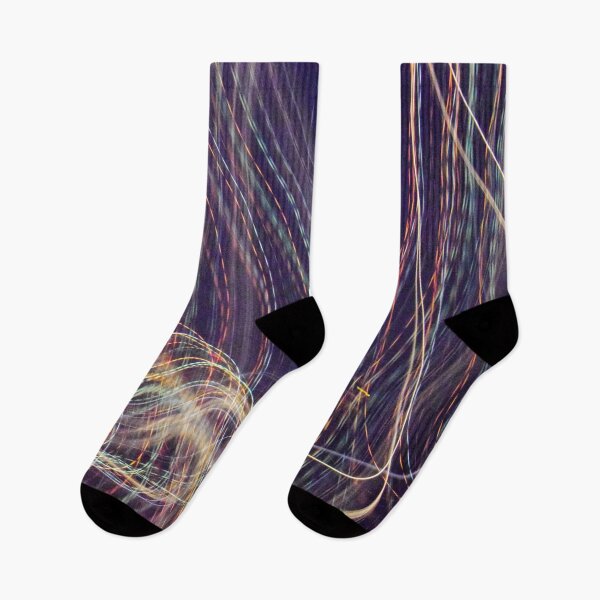Item preview, abstract colorful neon lines light painting pattern designed and sold by moonaliara.