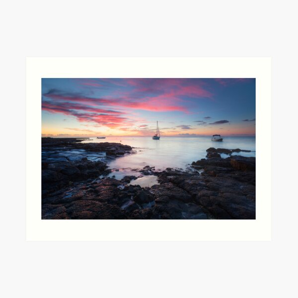 Blue Bay Dawn Kunstdruck