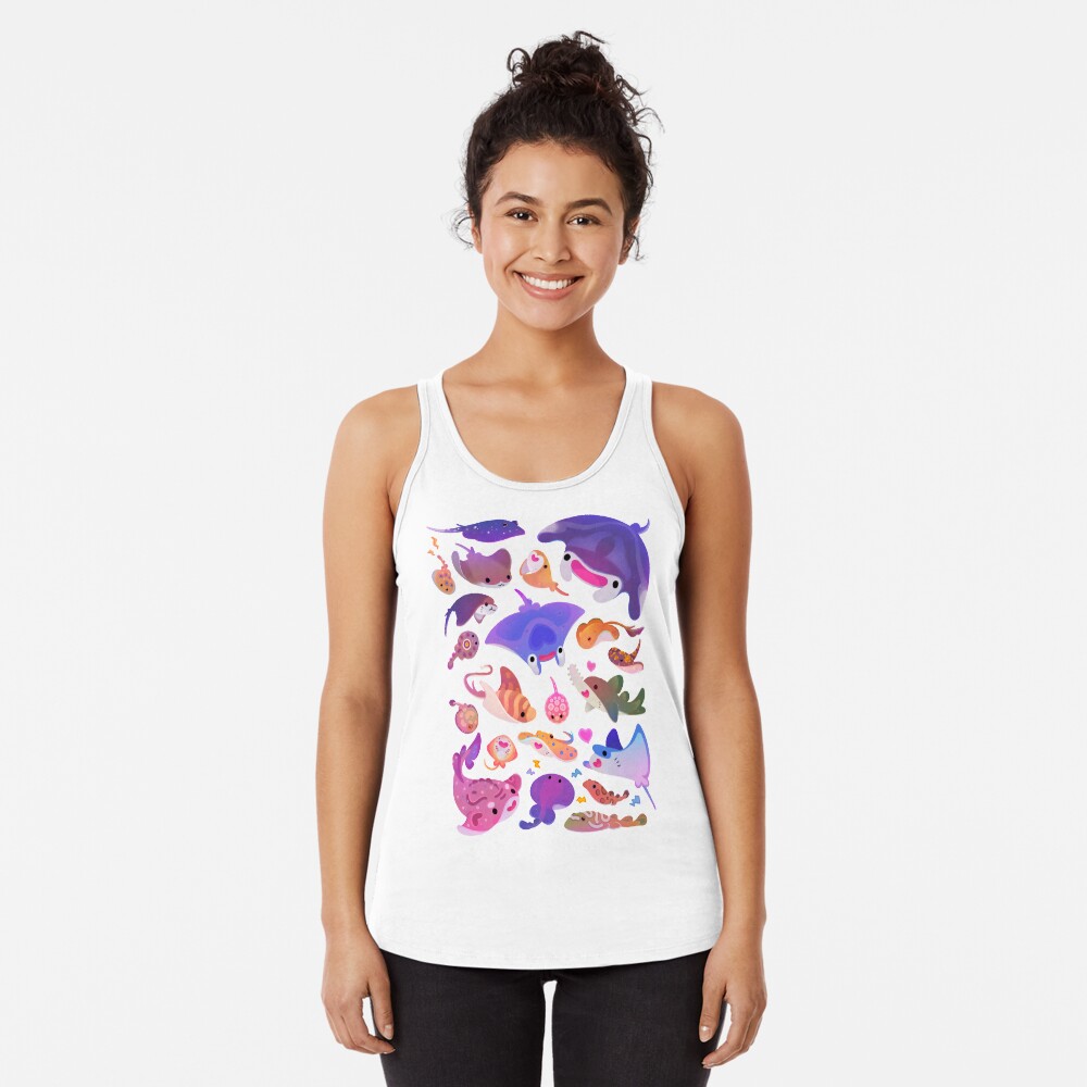 Vista previa del artículo con la obra «Camiseta con espalda nadadora», diseñado y vendido por pikaole.