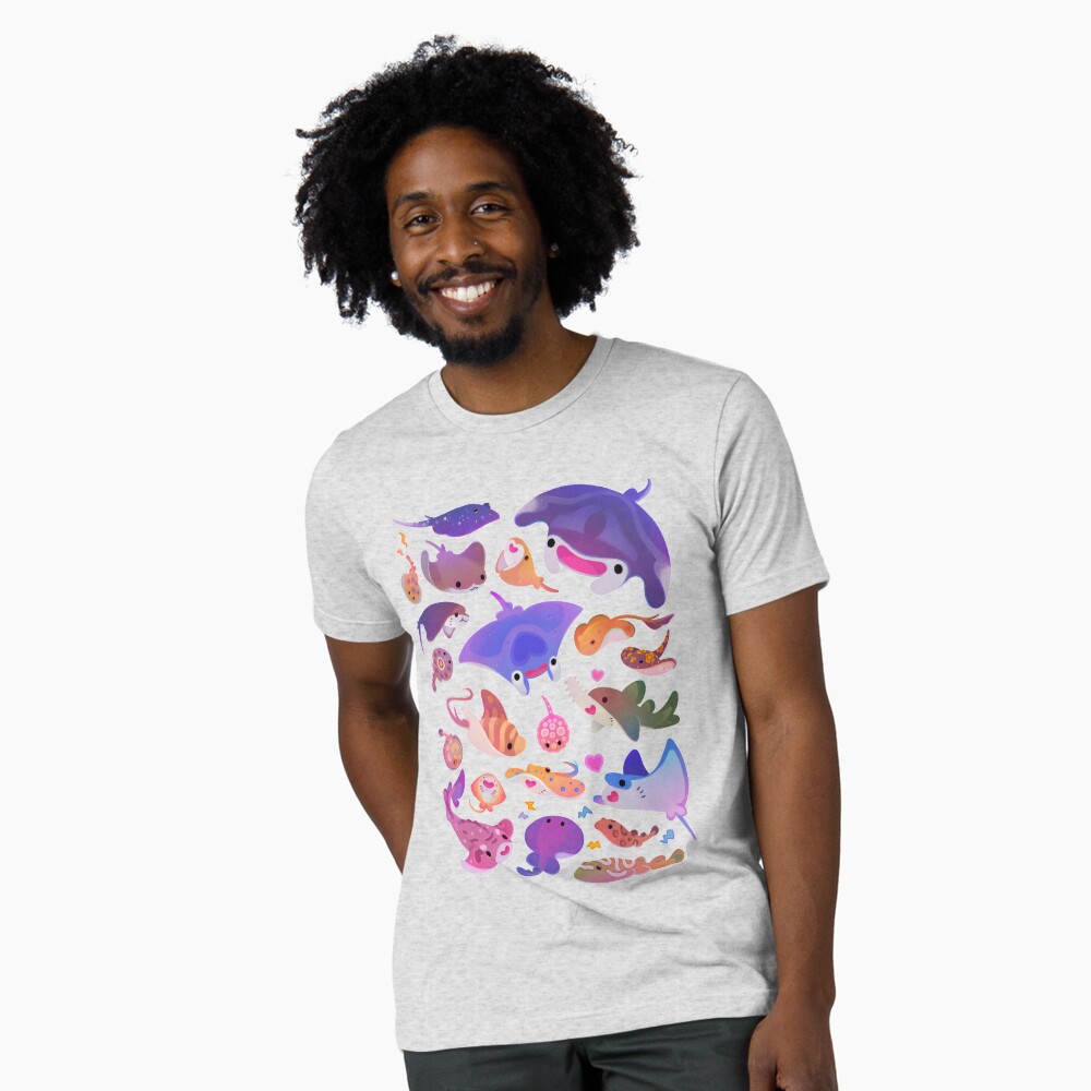 Vista previa del artículo con la obra «Camiseta de tejido mixto», diseñado y vendido por pikaole.