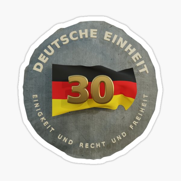 30 years of German Unity Day Sticker