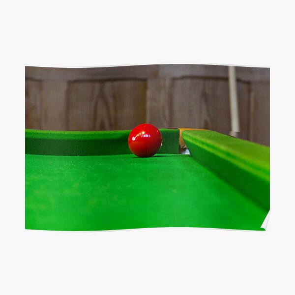 "Red pool ball on a pool table" Poster for Sale by ashishagarwal74 Redbubble