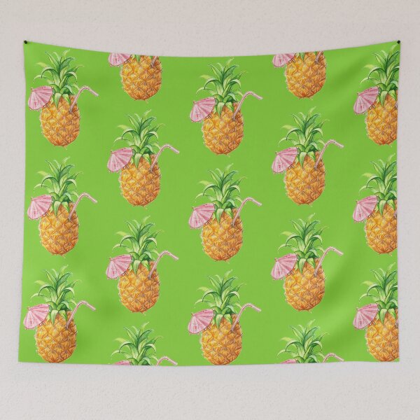 Item preview, Juice Smoothie Pineapple Drawing Fruit, pineapple, pineapple with straw illustration  designed and sold by Halalolo.
