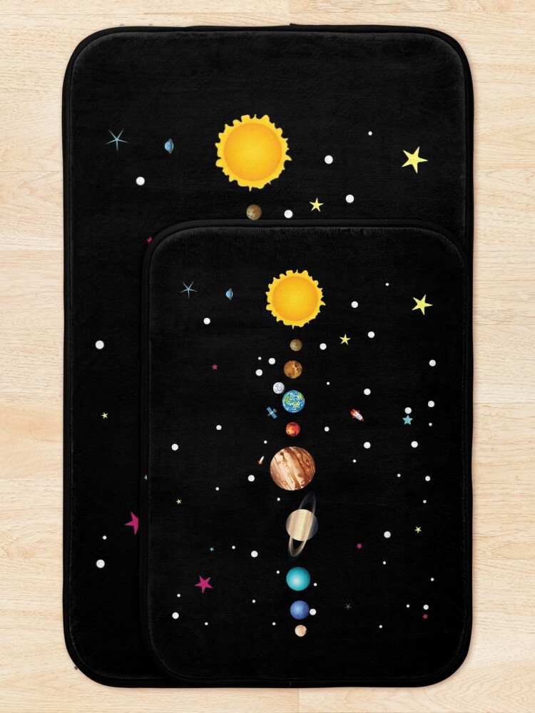 Alternate view of Planets of Solar System parade Bath Mat