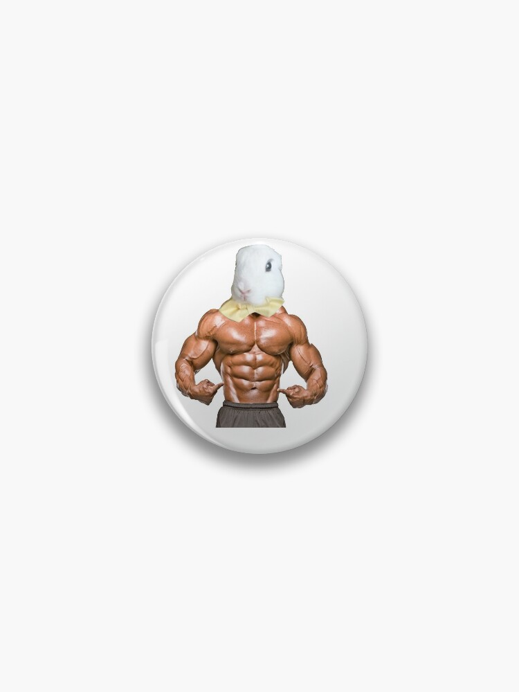 Muscular Rabbit - Muscle Rabbit Emoticon - Pin