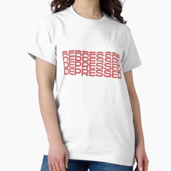 Vista previa del artículo con la obra «Diseño pegatina depresión tristeza soledad ansiedad deprimido camiseta», diseñado y vendido por MaMoAn.