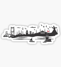 Istanbul skyline Sticker