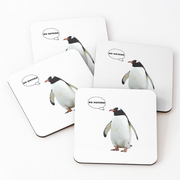 Item preview, No Hetero Penguin Image LGBT designed and sold by LuckyKermit.