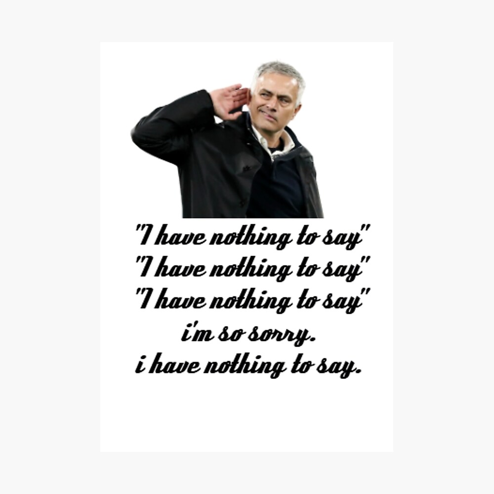 Jose Mourinho T Shirt Poster By Positivelife97 Redbubble