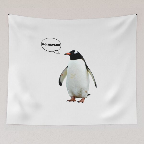 Item preview, No Hetero Penguin Image LGBT designed and sold by LuckyKermit.