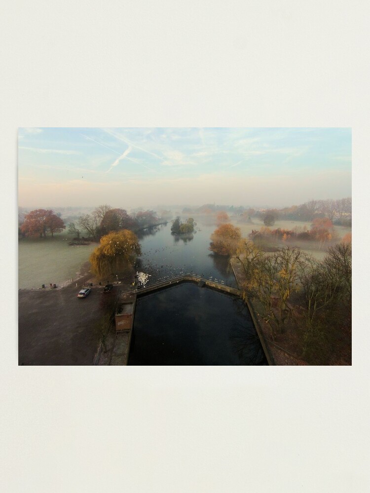 Thumbnail 1 of 3, Photographic Print, Harrowlodge Park in the mist 2 designed and sold by hartrockets.