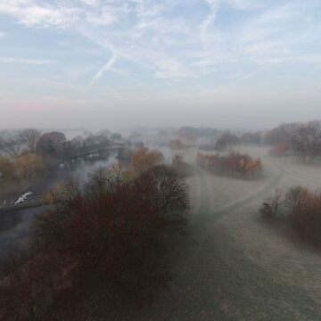 Artwork thumbnail, Harrowlodge Park in the mist 3 by Pete’s Digital Canvas