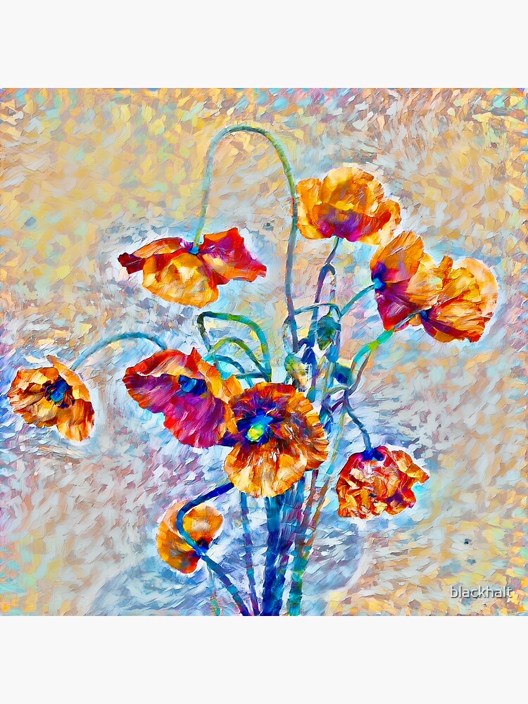 Abstract floral digital painting by blackhalt