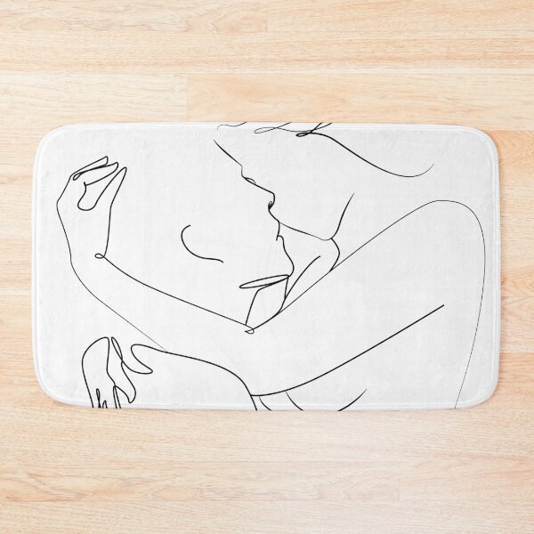 Item preview, One line abstract couple kiss designed and sold by Digipaintings.