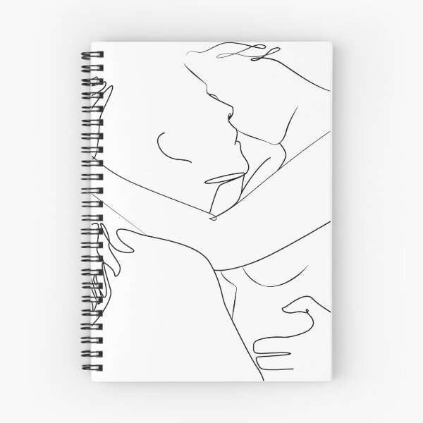 Item preview, One line abstract couple kiss designed and sold by Digipaintings.