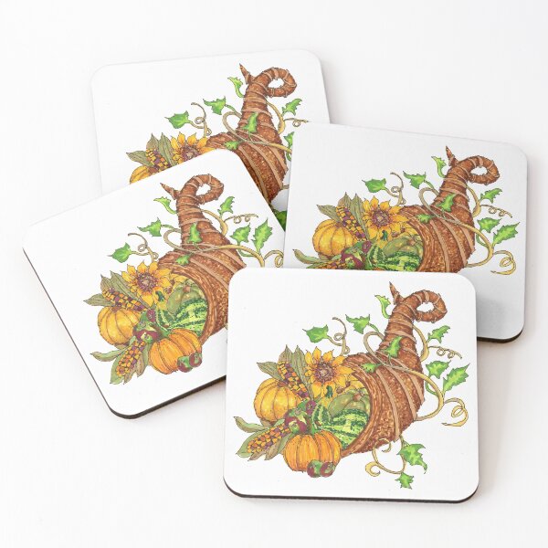 Item preview, Thanksgiving Cornucopia with Pumpkins designed and sold by Stephanie Sipp.