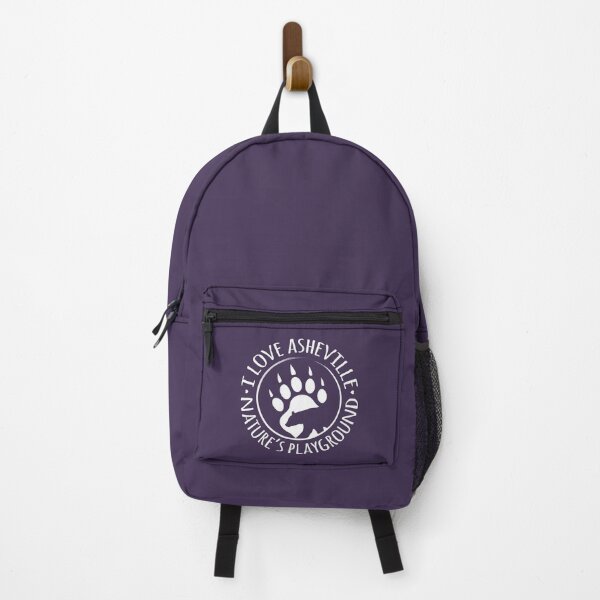 Item preview, I Love Asheville - Black Bear  - White on Plum designed and sold by Serena's Asheville Merch.