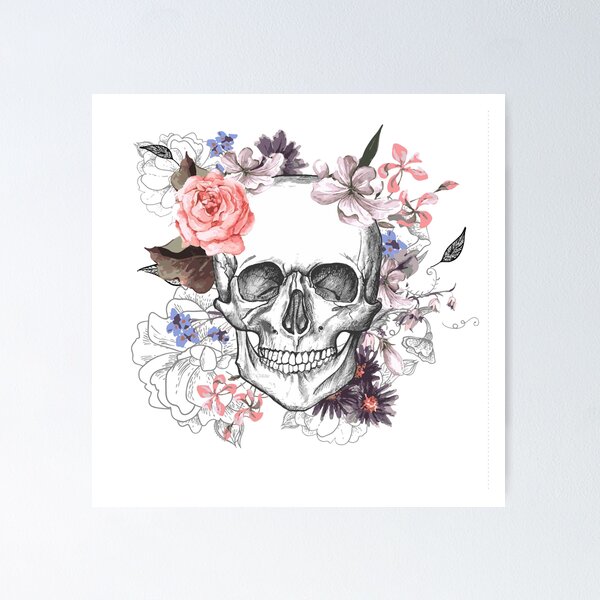 Item preview, Flower Skull designed and sold by WholeMood.