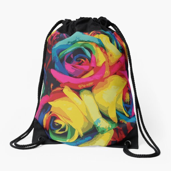 flower Drawstring Bag