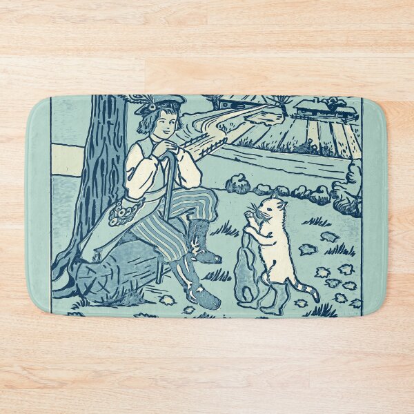 Item preview, Cat retro style - Cat in Boots - light blue designed and sold by amazimals.