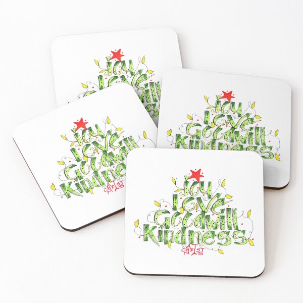 Item preview, Christmas Tree Green Calligraphy  designed and sold by Playful Pixel Designs.