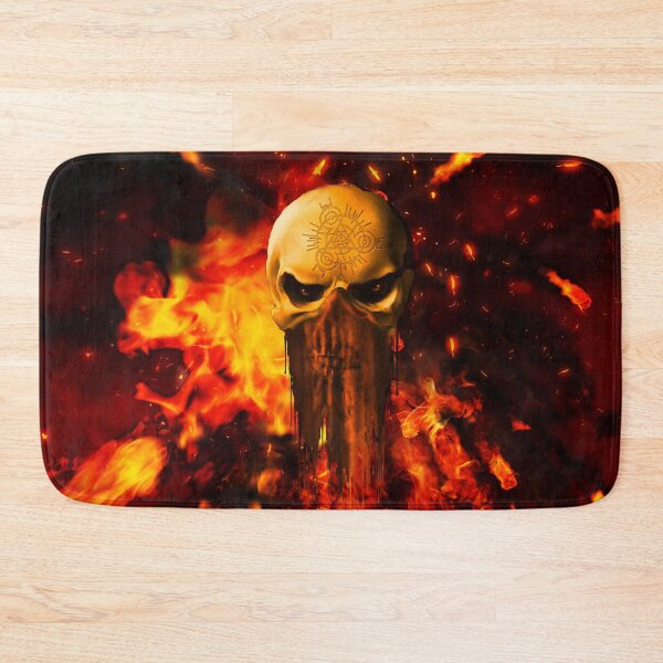 Item preview, Awesome skull with fire designed and sold by nicky2342.