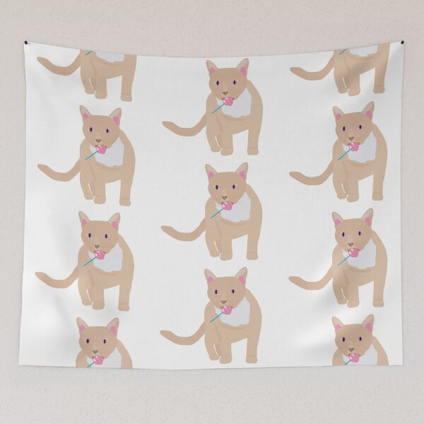 Item preview, Cat Licking a Pink Lollipop designed and sold by idovedesign.