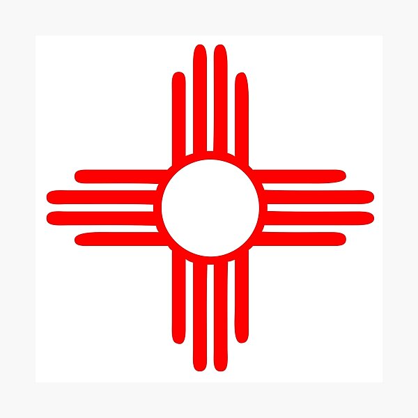 Zia sun, symbol of tribal origin centered at Zia Pueblo from New Mexico • M...