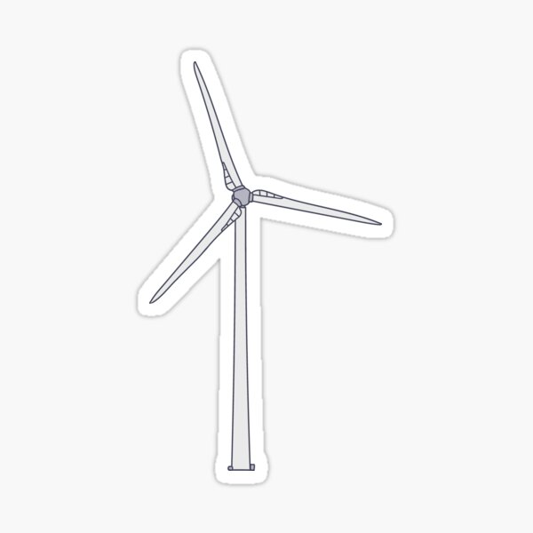 Symbol Shape Wind turbine' Sticker