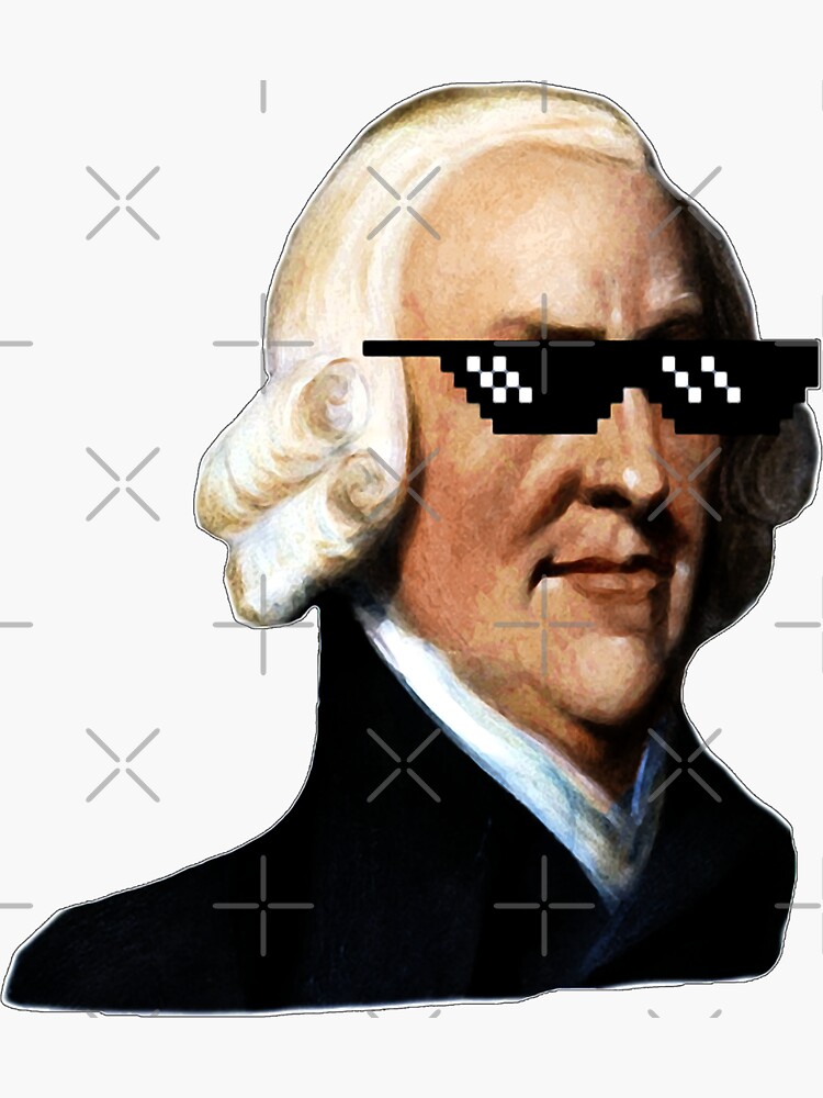 Thumbnail 3 von 3, Sticker, Adam Smith - Beschäftige dich damit designt und verkauft von clickmouse.