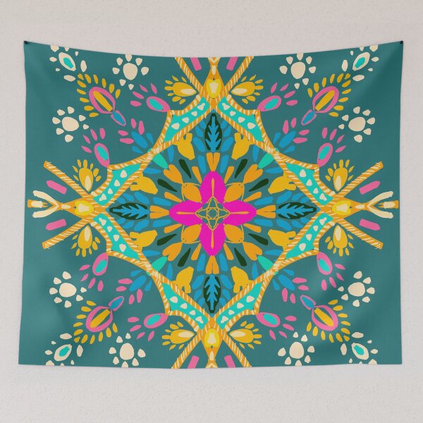 Item preview, Bohemian art- `pink, teal and orange  designed and sold by Urvashi Patel.