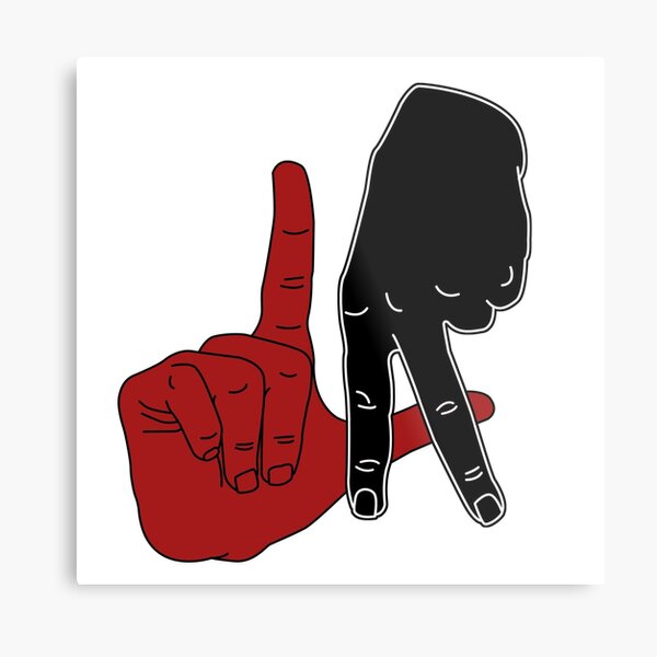 La Hand Sign Metal Prints Redbubble