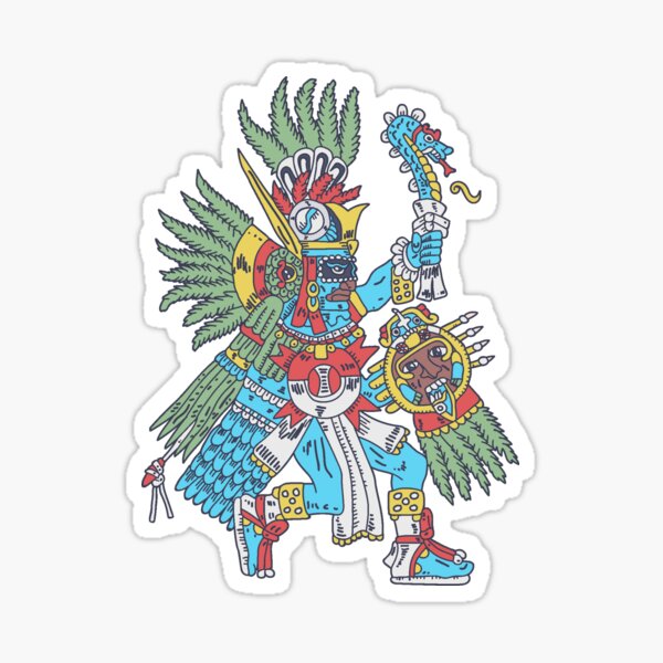 Huitzilopochtli Pocket - Aztec God of Sun and War - Deity Sticker