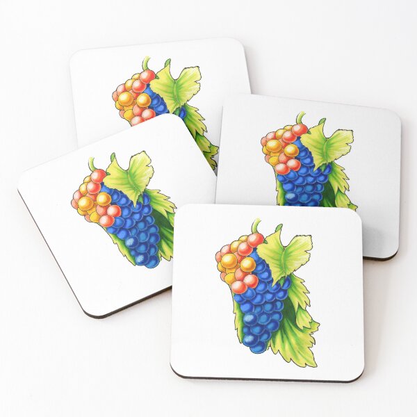 Item preview, Hand painted colorful grape branch designed and sold by NataBold.