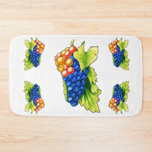 Item preview, Hand painted colorful grape branch designed and sold by NataBold.