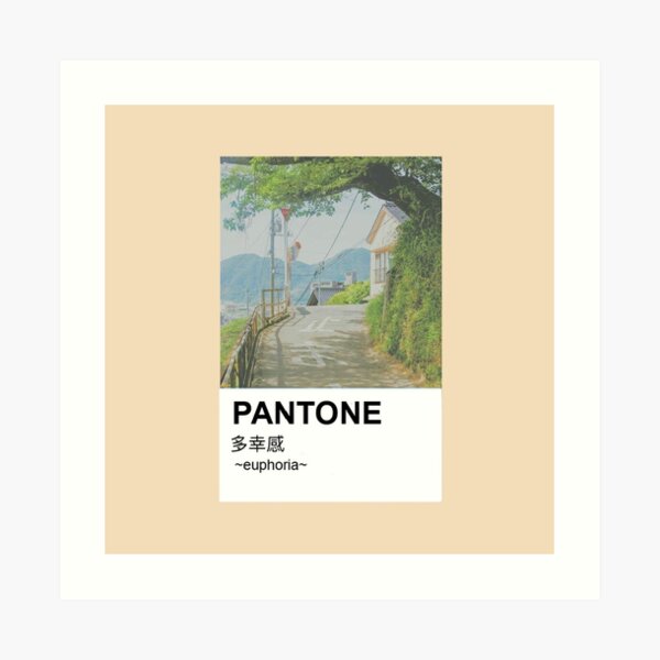 pantone aesthetic anime peaceful scenery art print by mdevnanda redbubble