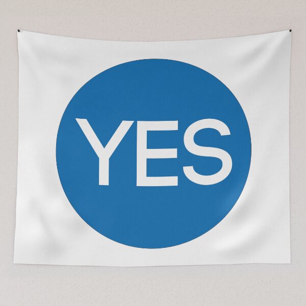 Item preview, YES, Scottish Independence Saltire Flag Coloured Circle Design designed and sold by MacPean.