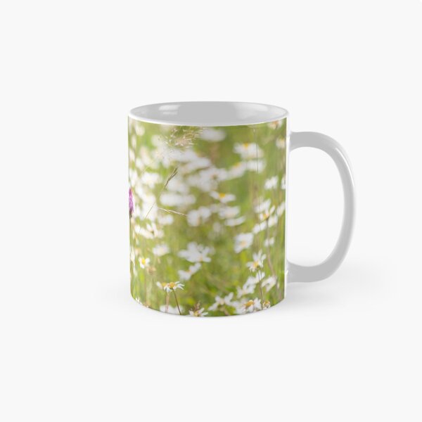 Item preview, Ox-eye Daisies ( Leucanthemum vulgare ) and Pyramidal Orchids ( Anacamptis pyramidalis ) in a Suffolk wild flower meadow designed and sold by ccullen222.