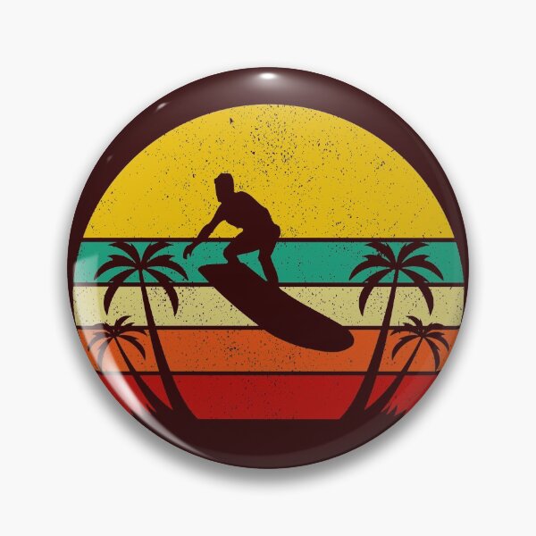 Artikelvorschau, Pastell Ocean Waves, mit Retro Sunset Beach und Palmen entworfen und verkauft von corner-shop.