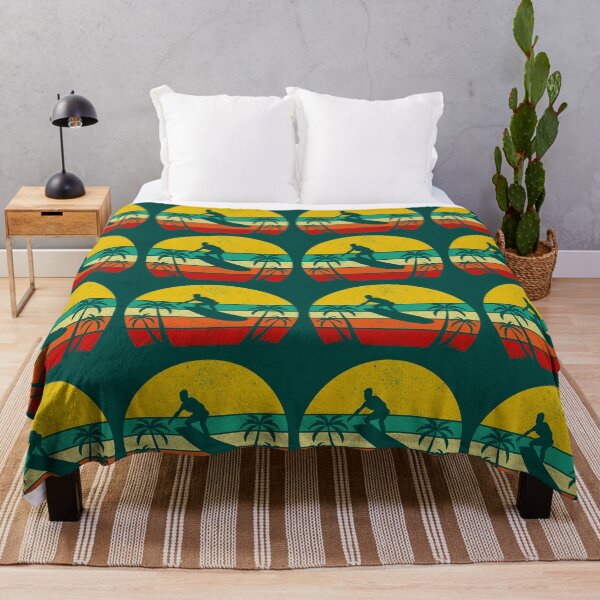 Item preview, Pastel Ocean Waves, with Retro Sunset Beach and Palm Trees designed and sold by corner-shop.