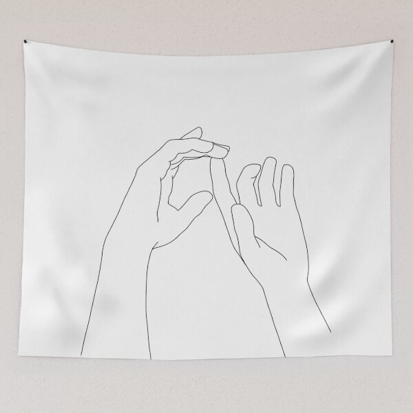 Item preview, Hands line drawing illustration - Darcy designed and sold by TheColourStudy.