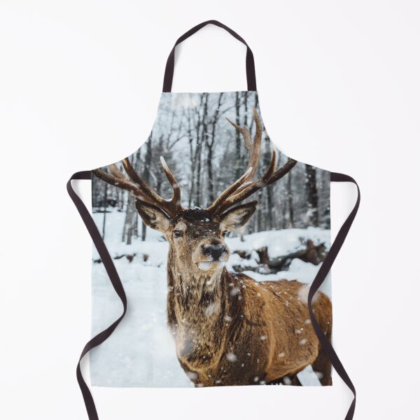 Item preview, Beautiful Male Deer Standing On Snow designed and sold by ArtistPlayStore.